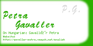 petra gavaller business card